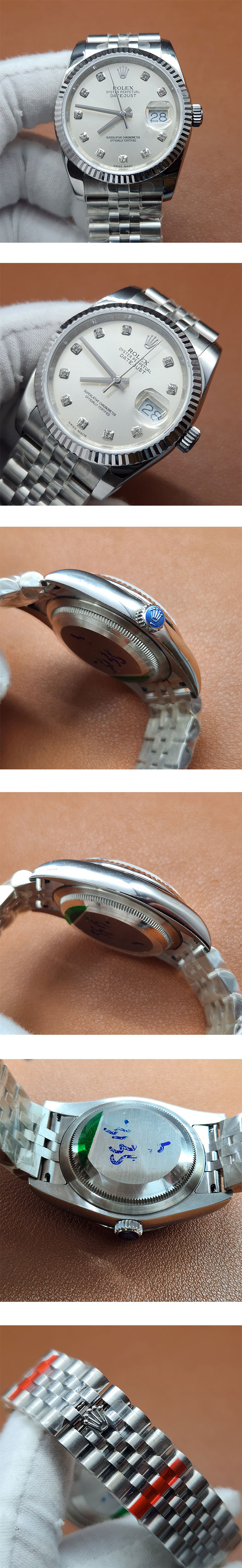 【GM工場、 116234-0084】ロレックスコピー時計 デイトジャスト 36mm シルバー 3135搭載 非常に良い